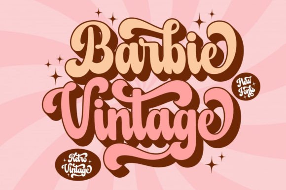 Barbie Vintage: Playful Nostalgia in Font Form