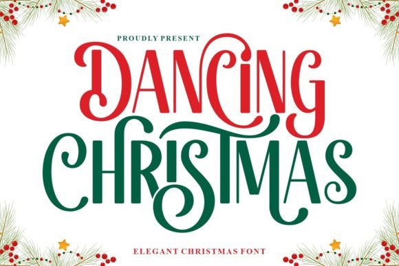 Dancing Christmas: Elegant Script for Holiday Design