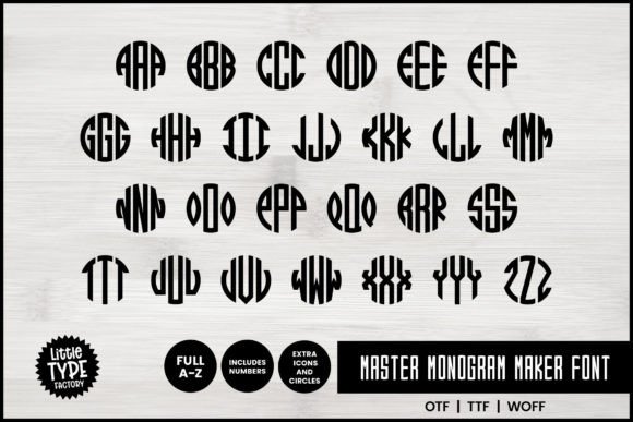 Master Monogram: The Versatile Circle Font for Modern Branding and Personal Projects