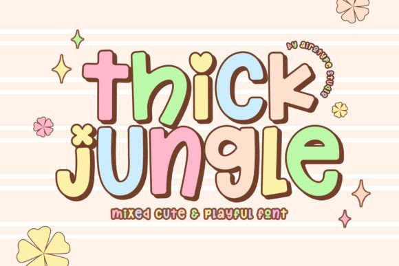 Thick Jungle: A Playful Font for Fun Designs
