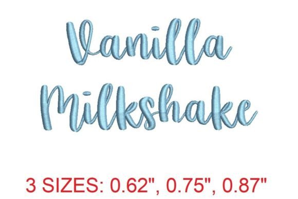 Vanilla Milkshake Embroidery Font: Sweet and Stylish